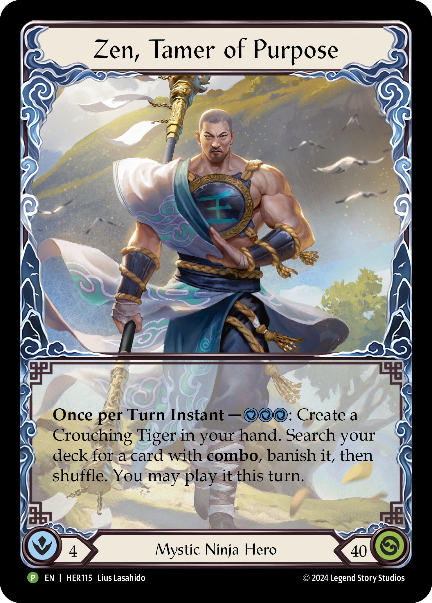 Zen, Tamer of Purpose (Cold Foil) [HER115] (Promo)  Rainbow Foil | Shuffle n Cut Hobbies & Games