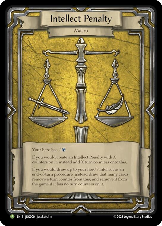 Intellect Penalty (Cold Foil) [JDG000] (Promo)  Rainbow Foil | Shuffle n Cut Hobbies & Games