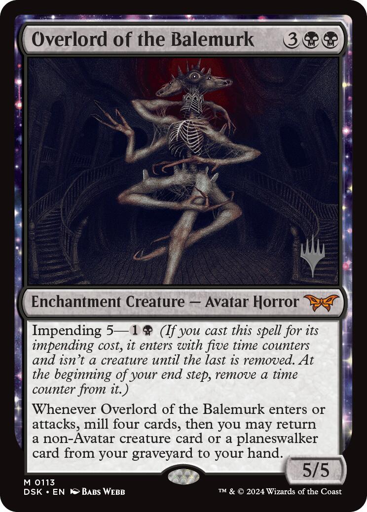 Overlord of the Balemurk (Promo Pack) [Duskmourn: House of Horror Promos] | Shuffle n Cut Hobbies & Games