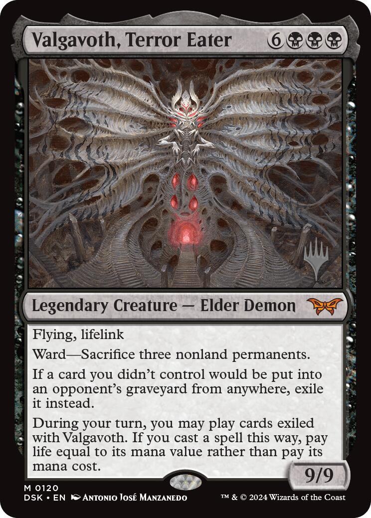 Valgavoth, Terror Eater (Promo Pack) [Duskmourn: House of Horror Promos] | Shuffle n Cut Hobbies & Games