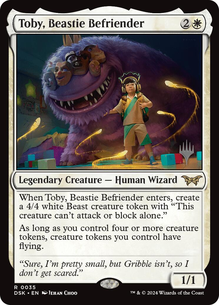 Toby, Beastie Befriender (Promo Pack) [Duskmourn: House of Horror Promos] | Shuffle n Cut Hobbies & Games