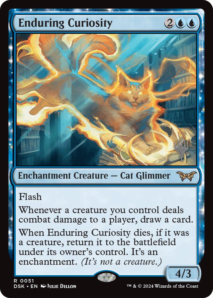 Enduring Curiosity (Promo Pack) [Duskmourn: House of Horror Promos] | Shuffle n Cut Hobbies & Games