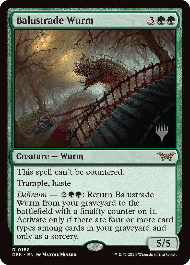 Balustrade Wurm (Promo Pack) [Duskmourn: House of Horror Promos] | Shuffle n Cut Hobbies & Games