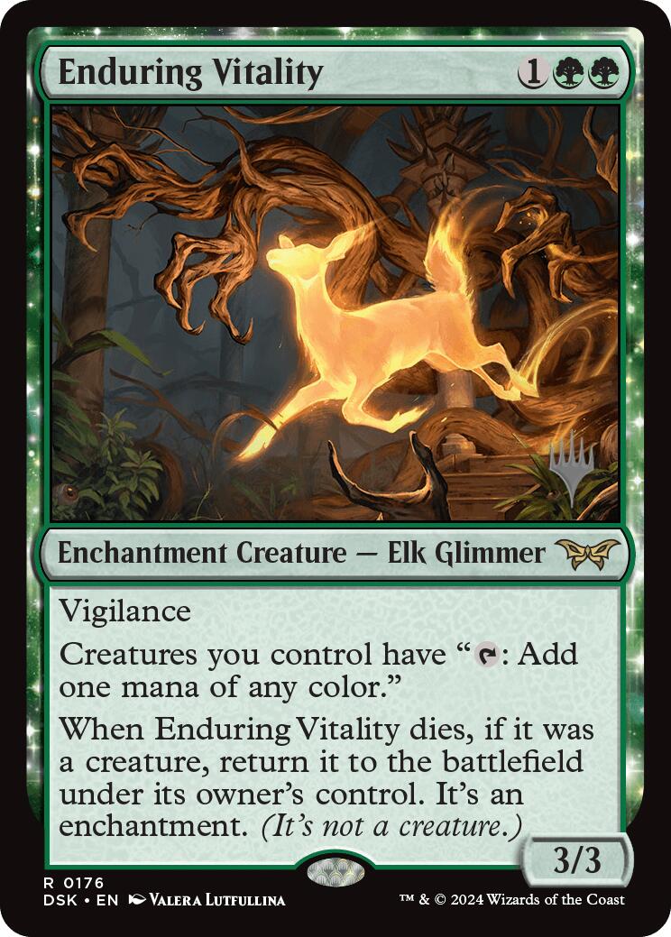 Enduring Vitality (Promo Pack) [Duskmourn: House of Horror Promos] | Shuffle n Cut Hobbies & Games