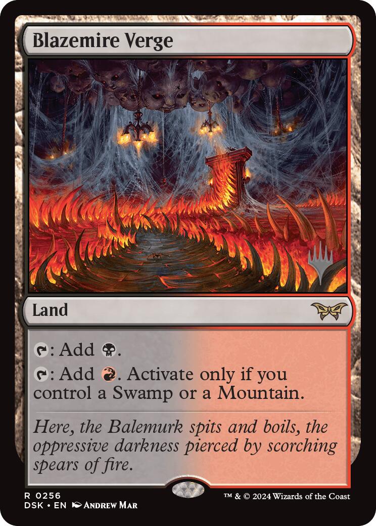 Blazemire Verge (Promo Pack) [Duskmourn: House of Horror Promos] | Shuffle n Cut Hobbies & Games