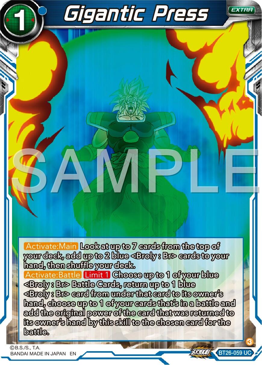 Gigantic Press (BT26-059) [Ultimate Advent] | Shuffle n Cut Hobbies & Games