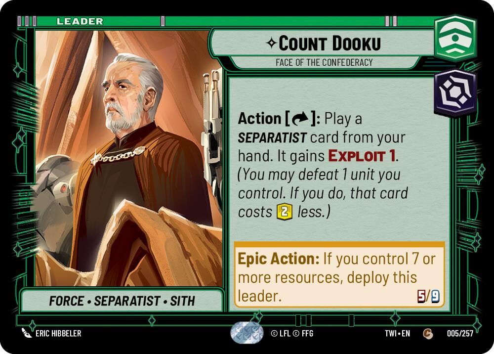 Count Dooku - Face of the Confederacy (005/257) (005/257) [Twilight of the Republic] | Shuffle n Cut Hobbies & Games
