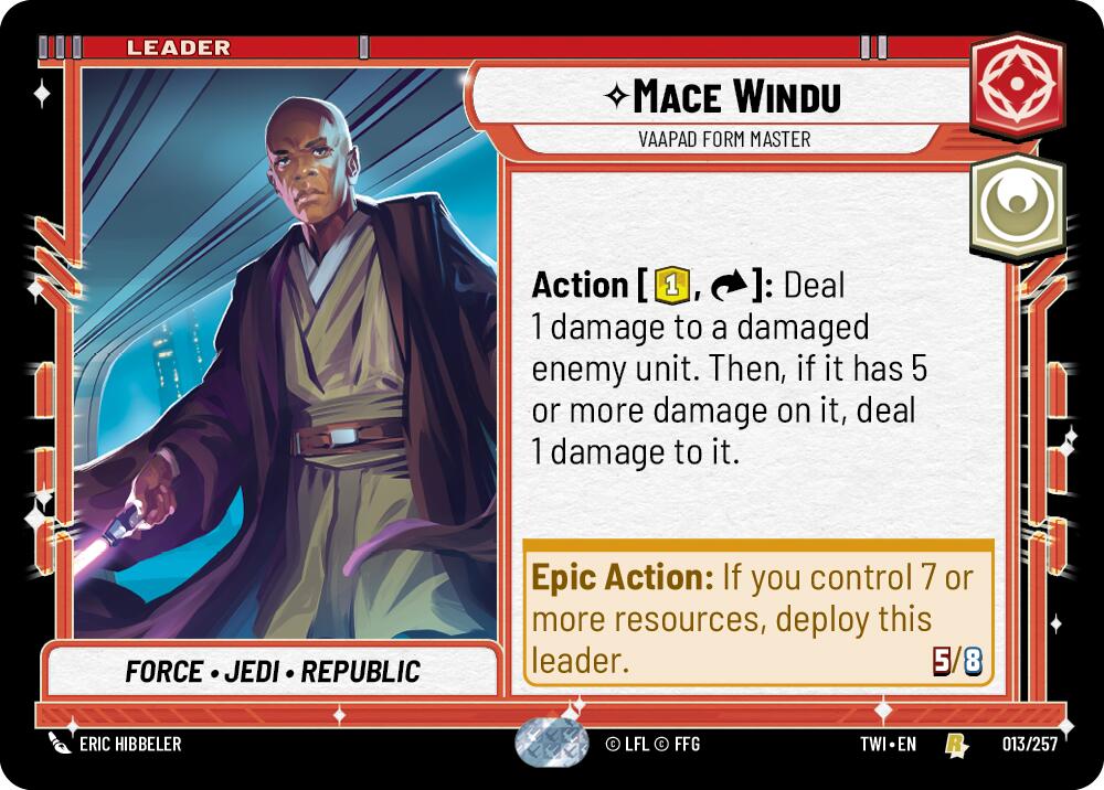 Mace Windu - Vaapad Form Master (013/257) (013/257) [Twilight of the Republic] | Shuffle n Cut Hobbies & Games