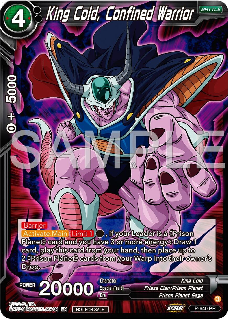King Cold, Confined Warrior (Zenkai Series Tournament Pack Vol.9) (P-640) [Promotion Cards] | Shuffle n Cut Hobbies & Games