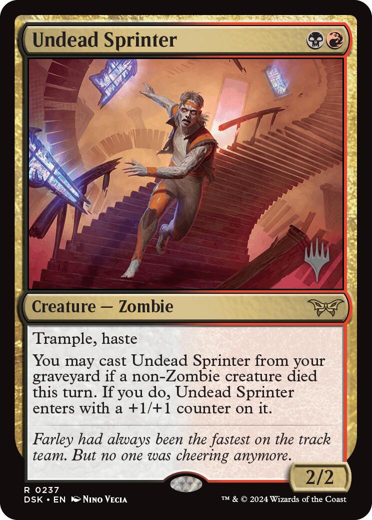 Undead Sprinter (Promo Pack) [Duskmourn: House of Horror Promos] | Shuffle n Cut Hobbies & Games