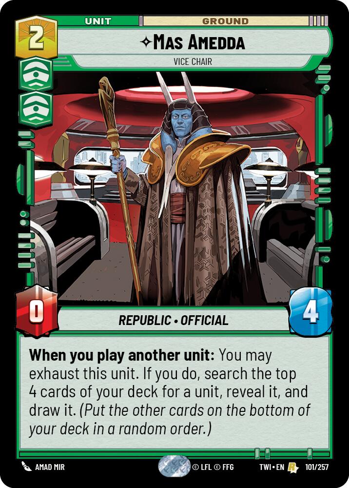 Mas Amedda - Vice Chair (101/257) (101/257) [Twilight of the Republic] | Shuffle n Cut Hobbies & Games