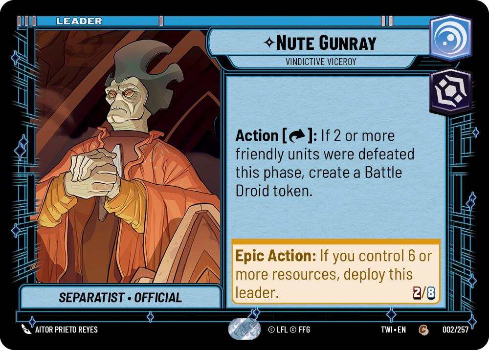 Nute Gunray - Vindictive Viceroy (002/257) (002/257) [Twilight of the Republic] | Shuffle n Cut Hobbies & Games