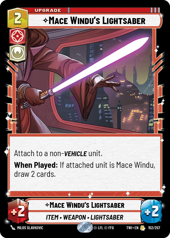 Mace Windu's Lightsaber (152/257) (152/257) [Twilight of the Republic] | Shuffle n Cut Hobbies & Games