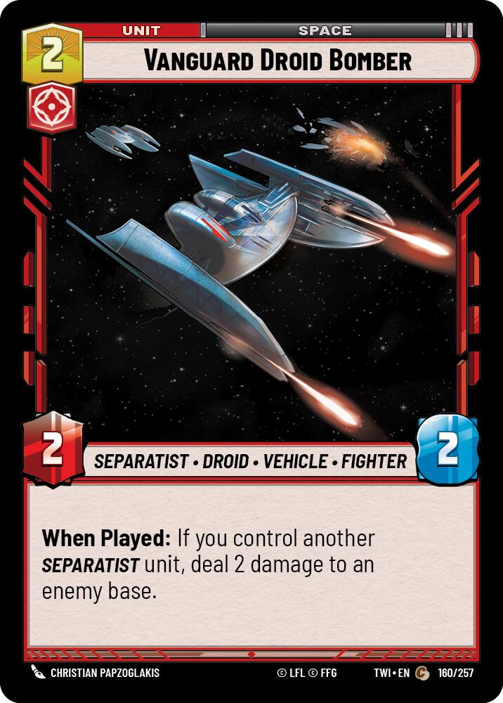Vanguard Droid Bomber (160/257) (160/257) [Twilight of the Republic] | Shuffle n Cut Hobbies & Games