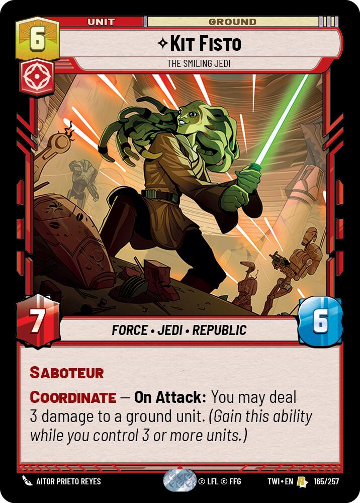 Kit Fisto - The Smiling Jedi (165/257) (165/257) [Twilight of the Republic] | Shuffle n Cut Hobbies & Games