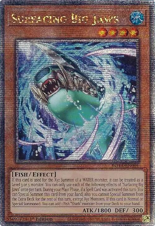 Surfacing Big Jaws (Quarter Century Secret Rare) [ROTA-EN001] Quarter Century Secret Rare | Shuffle n Cut Hobbies & Games