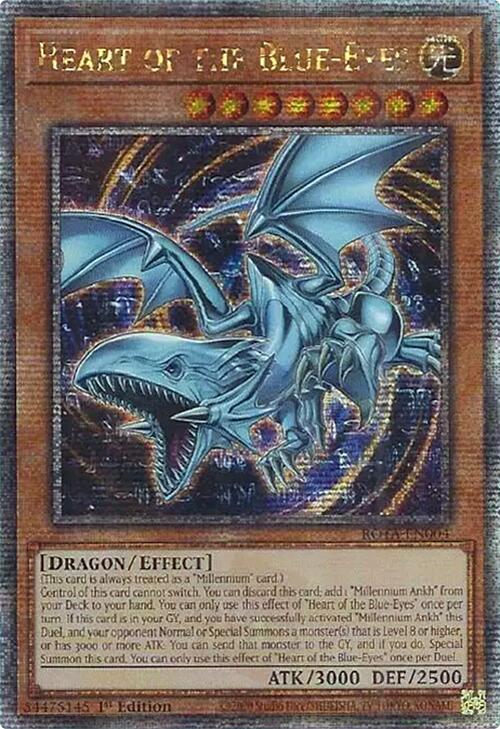 Heart of the Blue-Eyes (Quarter Century Secret Rare) [ROTA-EN004] Quarter Century Secret Rare | Shuffle n Cut Hobbies & Games