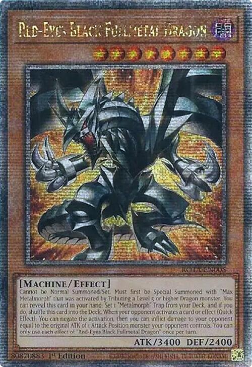 Red-Eyes Black Fullmetal Dragon (Quarter Century Secret Rare) [ROTA-EN005] Quarter Century Secret Rare | Shuffle n Cut Hobbies & Games
