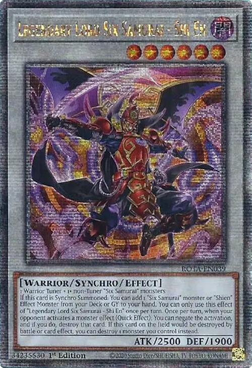 Legendary Lord Six Samurai - Shi En (Quarter Century Secret Rare) [ROTA-EN039] Quarter Century Secret Rare | Shuffle n Cut Hobbies & Games