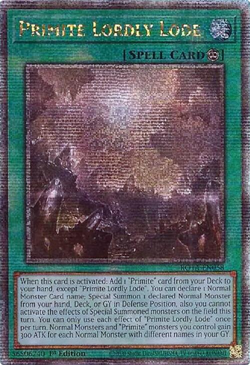 Primite Lordly Lode (Quarter Century Secret Rare) [ROTA-EN058] Quarter Century Secret Rare | Shuffle n Cut Hobbies & Games