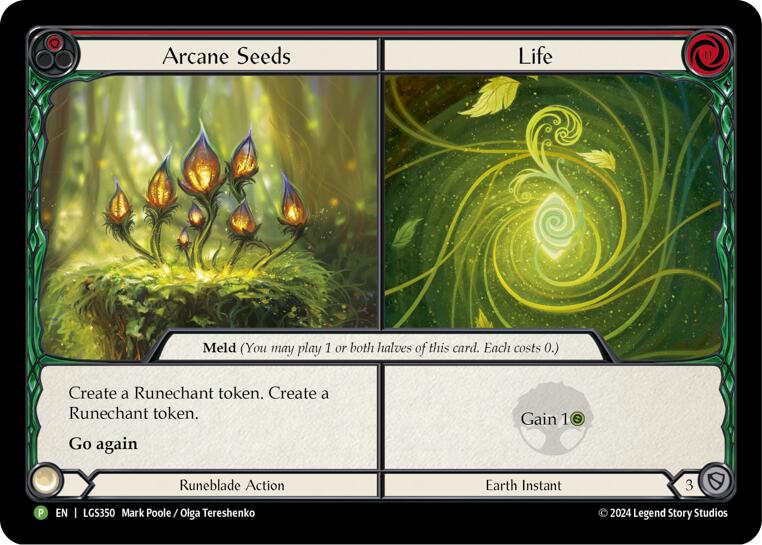 Arcane Seeds // Life [LGS350] (Promo)  Cold Foil | Shuffle n Cut Hobbies & Games