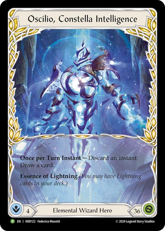 Oscilio, Constella Intelligence [HER122] (Promo)  Rainbow Foil | Shuffle n Cut Hobbies & Games