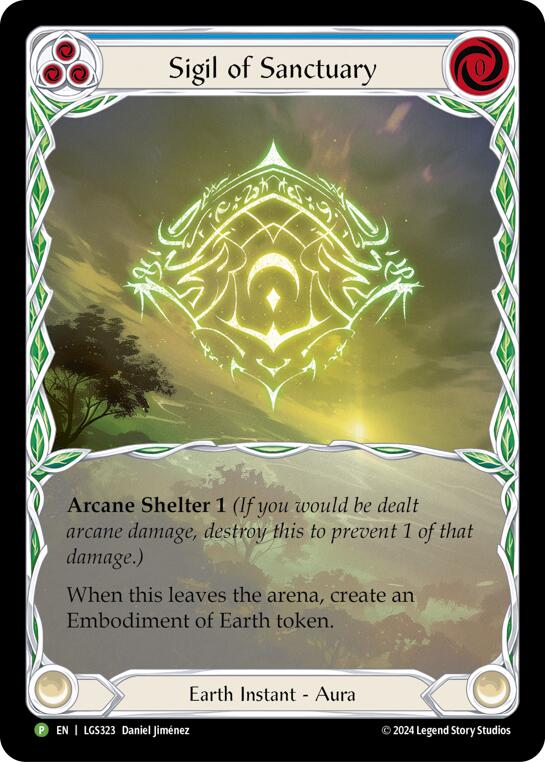 Sigil of Sanctuary (Extended Art) [LGS323] (Promo)  Rainbow Foil | Shuffle n Cut Hobbies & Games