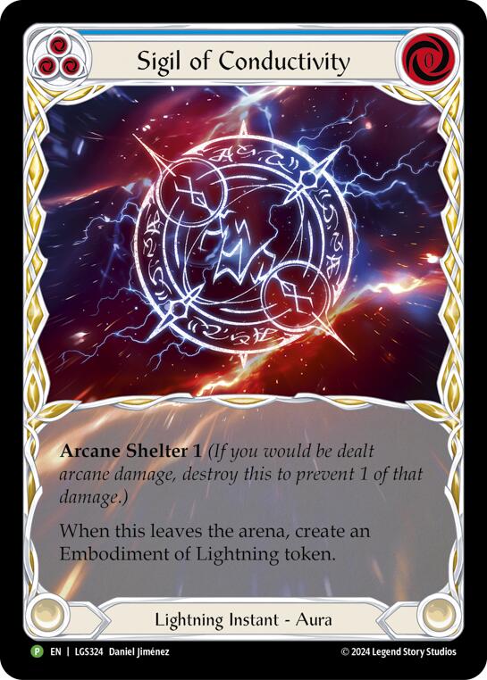 Sigil of Conductivity (Extended Art) [LGS324] (Promo)  Rainbow Foil | Shuffle n Cut Hobbies & Games