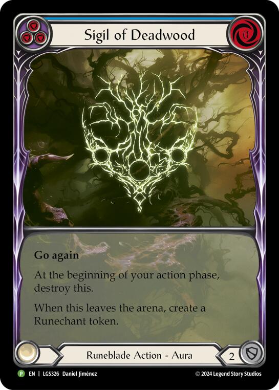 Sigil of Deadwood (Extended Art) [LGS326] (Promo)  Rainbow Foil | Shuffle n Cut Hobbies & Games