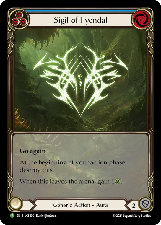 Sigil of Fyendal (Extended Art) [LGS330] (Promo)  Rainbow Foil | Shuffle n Cut Hobbies & Games