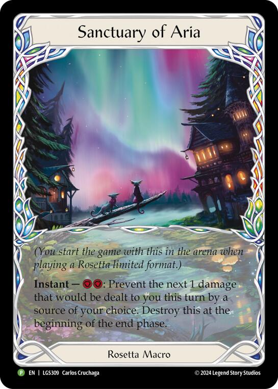Sanctuary of Aria (Extended Art) [LGS309] (Promo)  Cold Foil | Shuffle n Cut Hobbies & Games