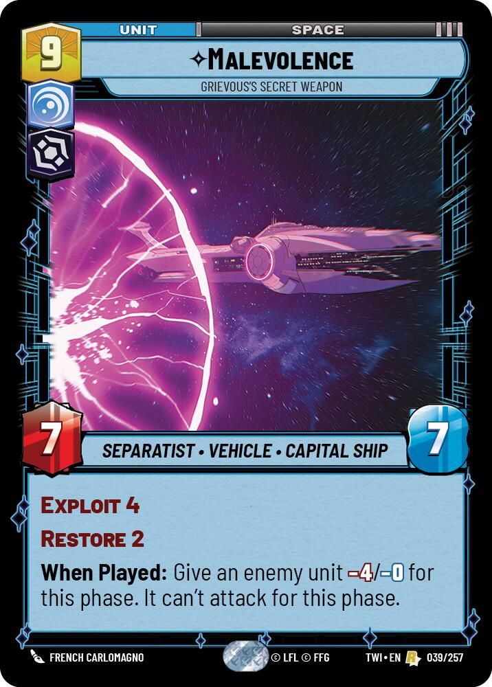Malevolence - Grievous's Secret Weapon (039/257) (039/257) [Twilight of the Republic] | Shuffle n Cut Hobbies & Games