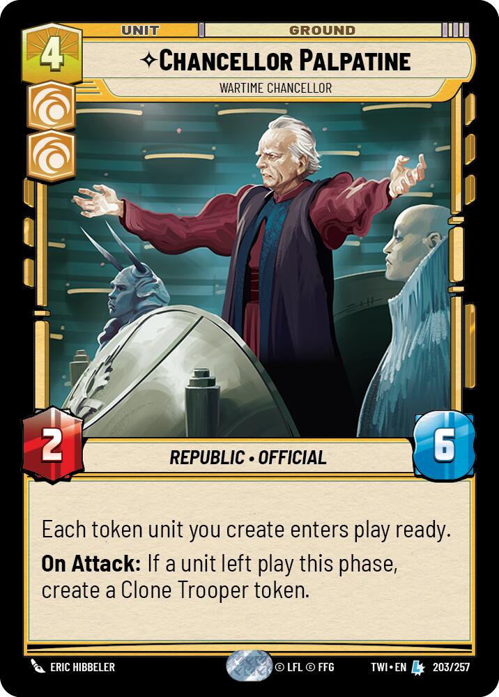 Chancellor Palpatine - Wartime Chancellor (203/257) (203/257) [Twilight of the Republic] | Shuffle n Cut Hobbies & Games