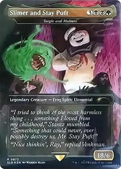 Slimer and Stay Puft - Yargle and Multani (Rainbow Foil) [Secret Lair Drop Series] | Shuffle n Cut Hobbies & Games