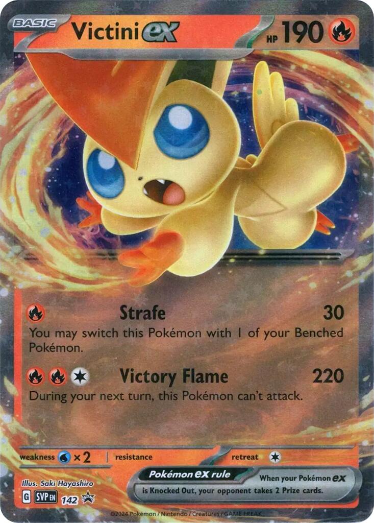 Victini ex (SVP142) [Scarlet & Violet: Black Star Promos] | Shuffle n Cut Hobbies & Games