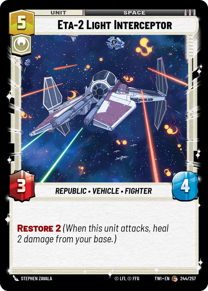 ETA-2 Light Interceptor (244/257) (244/257) [Twilight of the Republic] | Shuffle n Cut Hobbies & Games