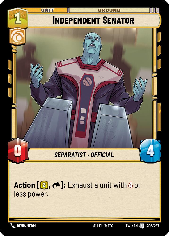 Independent Senator (206/257) (206/257) [Twilight of the Republic] | Shuffle n Cut Hobbies & Games