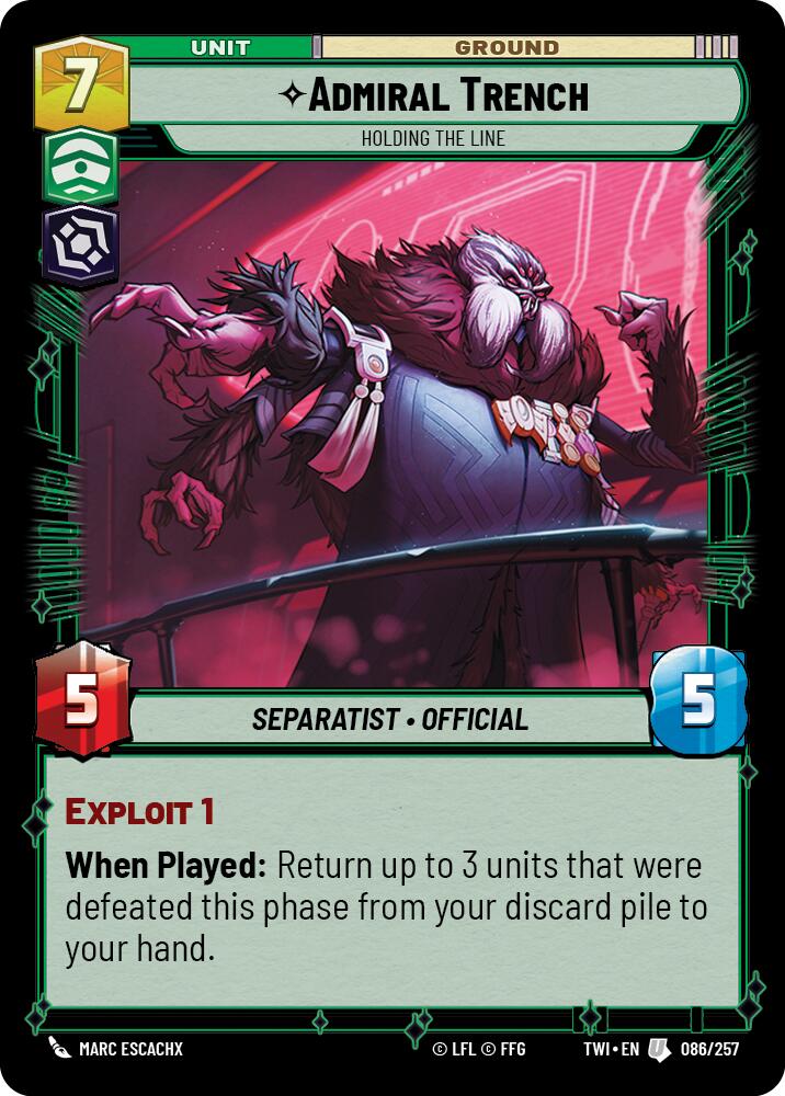 Admiral Trench - Holding the Line (086/257) (086/257) [Twilight of the Republic] | Shuffle n Cut Hobbies & Games