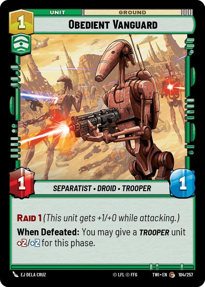 Obedient Vanguard (104/257) (104/257) [Twilight of the Republic] | Shuffle n Cut Hobbies & Games