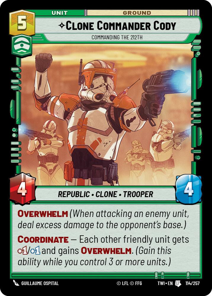 Clone Commander Cody - Commanding the 212th (114/257) (114/257) [Twilight of the Republic] | Shuffle n Cut Hobbies & Games
