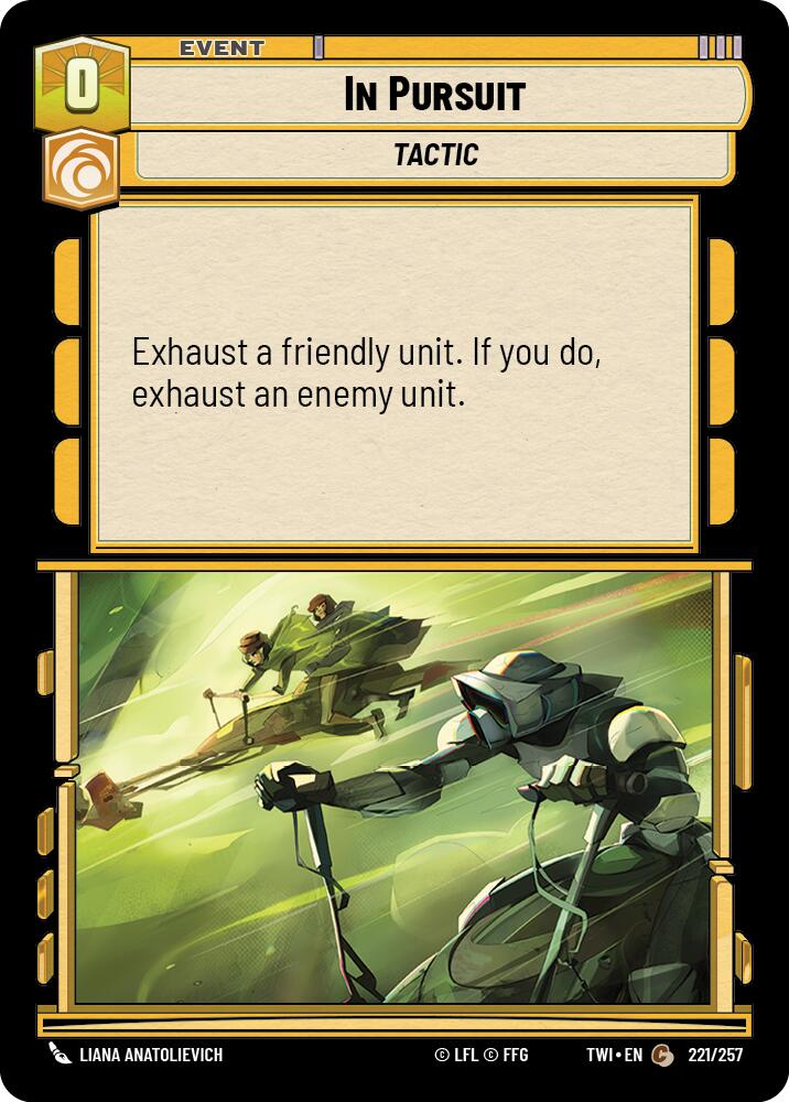 In Pursuit (221/257) (221/257) [Twilight of the Republic] | Shuffle n Cut Hobbies & Games