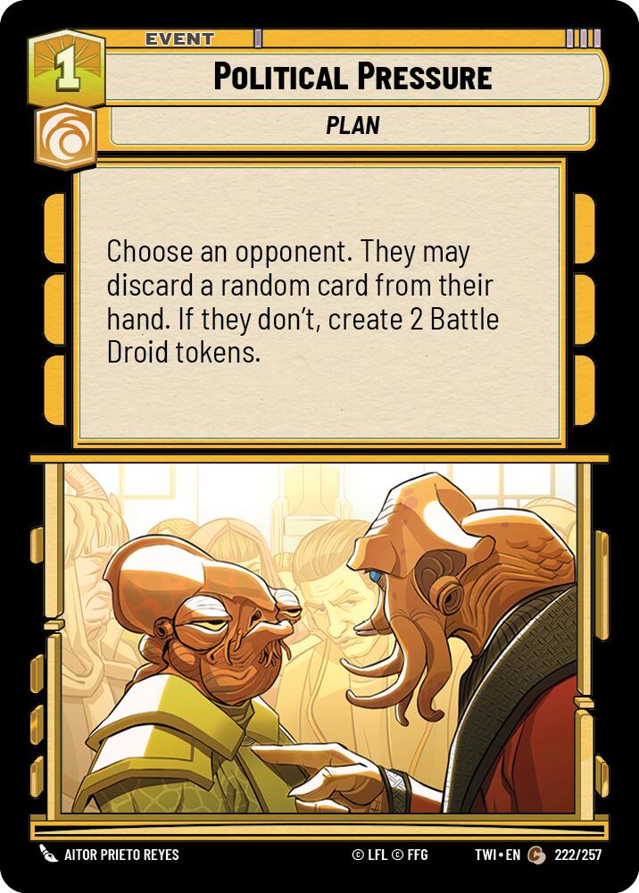 Political Pressure (222/257) (222/257) [Twilight of the Republic] | Shuffle n Cut Hobbies & Games