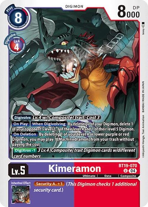 Kimeramon [BT19-070] [Release Special Booster Ver.2.0] | Shuffle n Cut Hobbies & Games