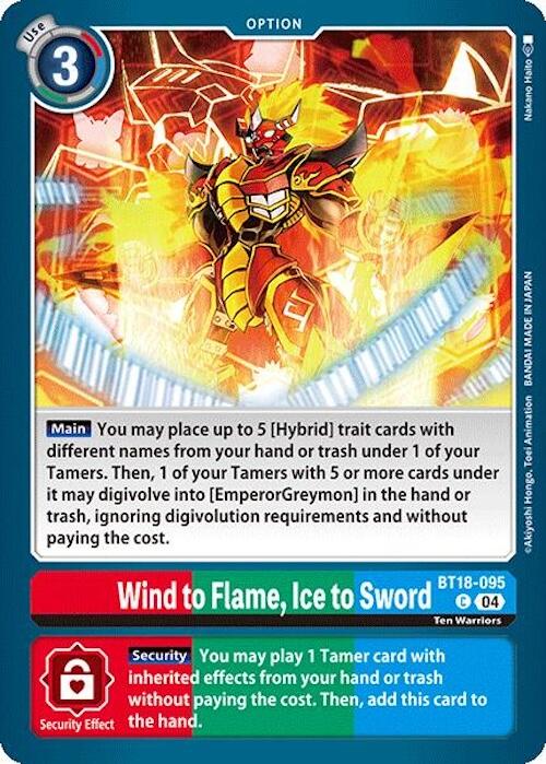 Wind to Flame, Ice to Sword [BT18-095] [Release Special Booster Ver.2.0] | Shuffle n Cut Hobbies & Games