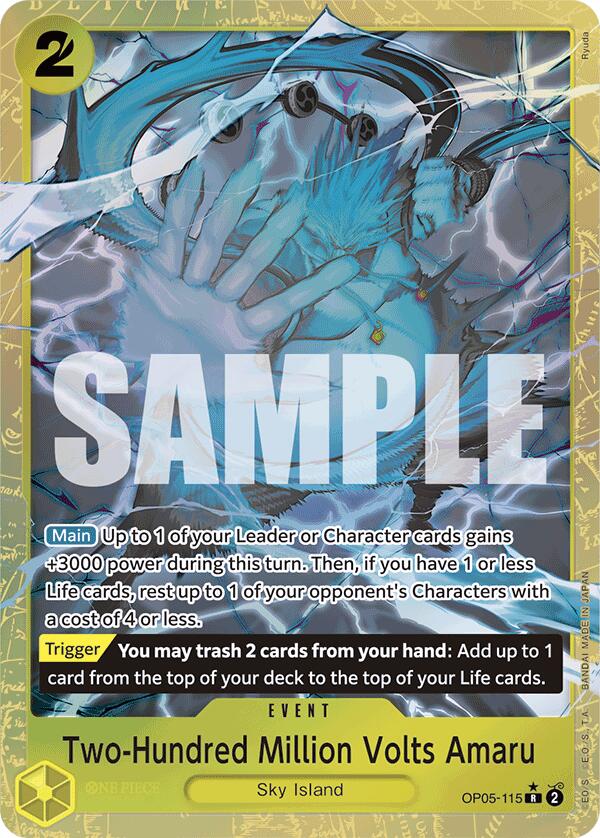 Two-Hundred Million Volts Amaru (Alternate Art) [Premium Booster -The Best-] | Shuffle n Cut Hobbies & Games
