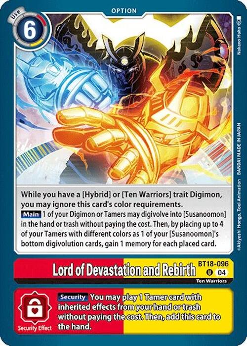 Lord of Devastation and Rebirth [BT18-096] [Release Special Booster Ver.2.0] | Shuffle n Cut Hobbies & Games
