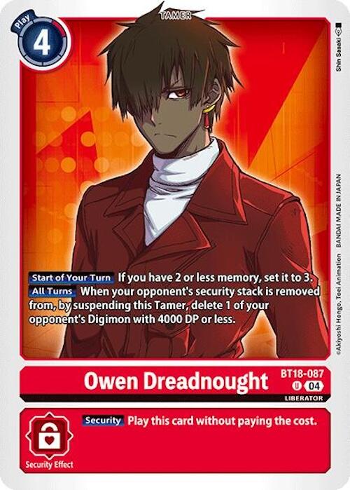 Owen Dreadnought [BT18-087] [Release Special Booster Ver.2.0] | Shuffle n Cut Hobbies & Games