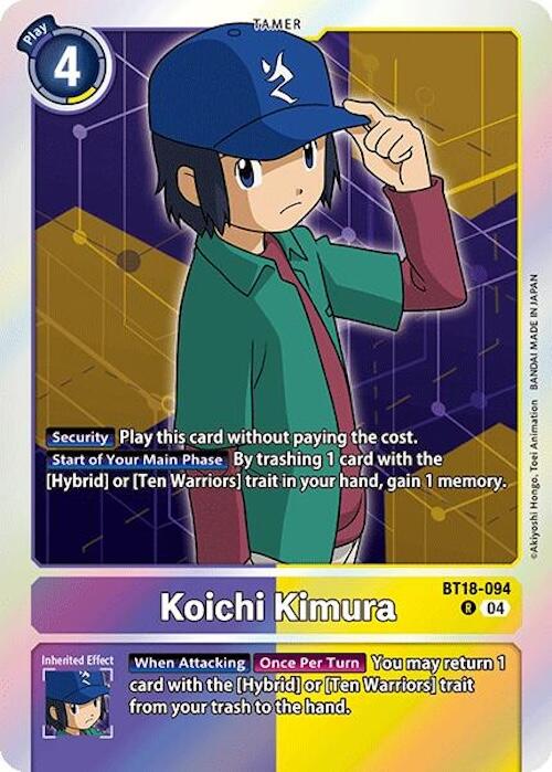 Koichi Kimura [BT18-094] [Release Special Booster Ver.2.0] | Shuffle n Cut Hobbies & Games