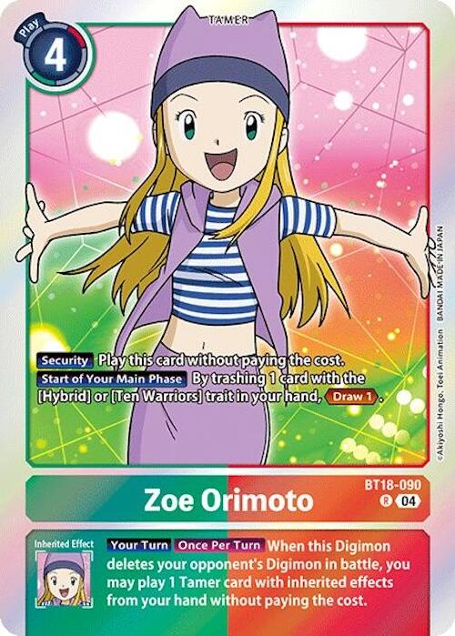 Zoe Orimoto [BT18-090] [Release Special Booster Ver.2.0] | Shuffle n Cut Hobbies & Games