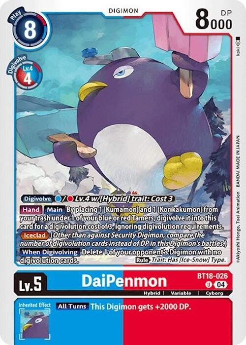 DaiPenmon [BT18-026] [Release Special Booster Ver.2.0] | Shuffle n Cut Hobbies & Games